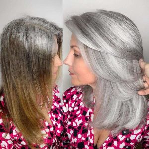 Hairdresser Urges Shoppers To Embrace Their Grey Hair